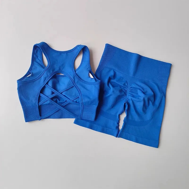Ensemble de Sport Gainant Dos Croisé